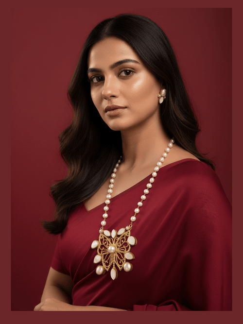 Aganya kreation Real pearl set Iris Real Pearl Set - Elegant Handcrafted Jewelry