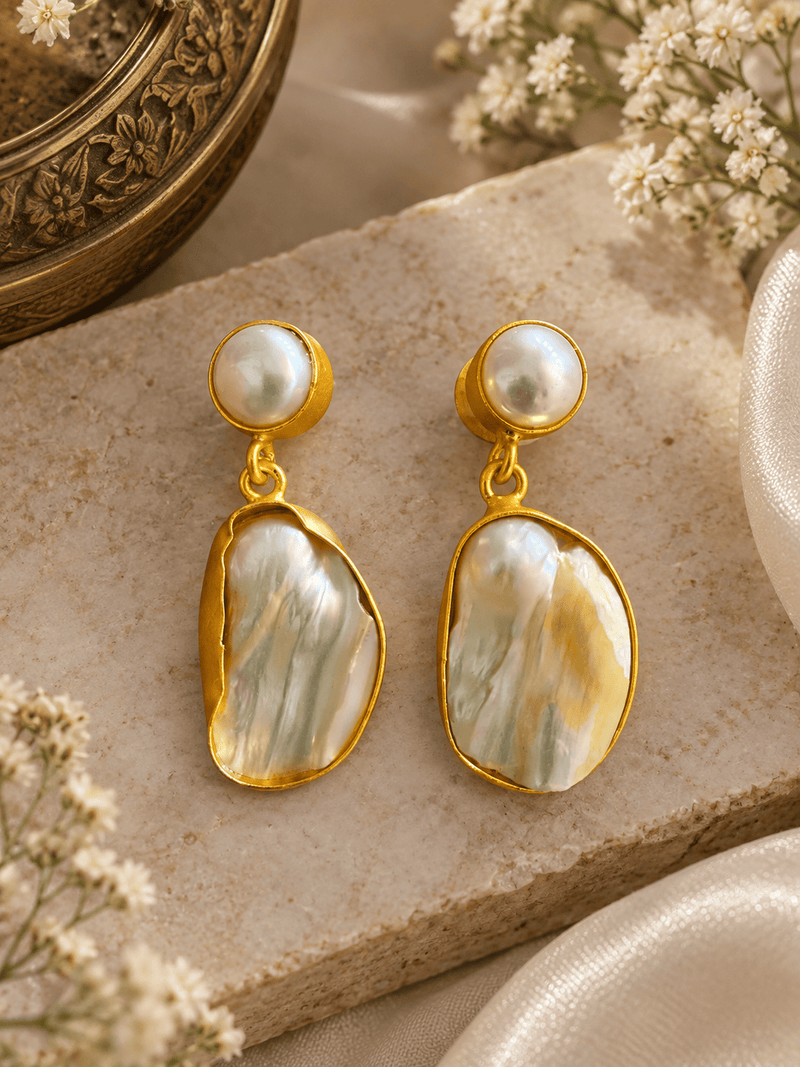 Aganya kreation Real pearl set Iris Real Pearl Set - Elegant Handcrafted Jewelry