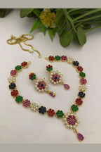 Aganya kreation Real pearl set Janakshi Real Pearl Set - Elegant Brass Jewelry