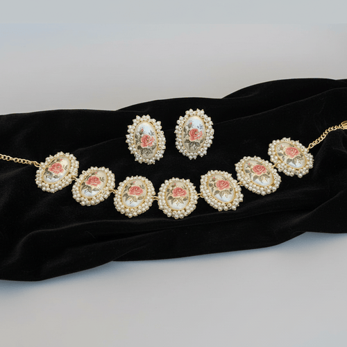 Aganya kreation Real pearl set Malya Real Pearl Set - Exquisite Handmade Jewelry