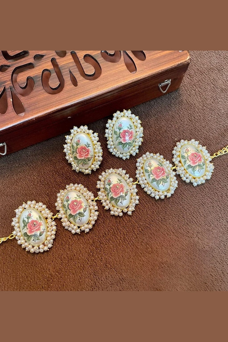 Aganya kreation Real pearl set Malya Real Pearl Set - Exquisite Handmade Jewelry