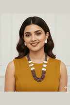 Aganya kreation Real pearl set Real Pearl Sadiya Set - Elegant Ethnic Jewelry for All Occasions