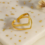 Aganya kreation Rings Beyone 18k Gold Plated ring stainless steel anti tarnish ring