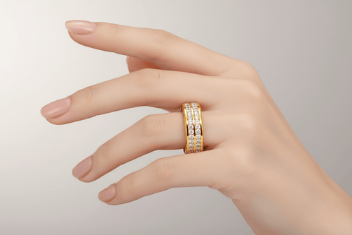 Aganya kreation Rings Crizela Ring 18k Gold Plated Stainless Steel Tarnish Free Waterproof Female Jewellery 8