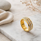 Aganya kreation Rings Crizela Ring 18k Gold Plated Stainless Steel Tarnish Free Waterproof Female Jewellery 8