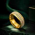 Aganya kreation Rings Crizela Ring 18k Gold Plated Stainless Steel Tarnish Free Waterproof Female Jewellery 8