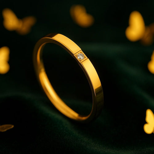 Aganya kreation Rings Freya Ring-18k Gold Plated Stainless Steel Anti Tarnish Waterproof
