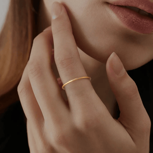 Aganya kreation Rings Kaellora 18k Gold Plated Stainless Steel Tarnish Free Waterproof Female Ring