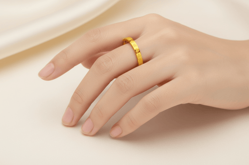 Aganya kreation Rings Kryio Ring 18k Gold Plated Stainless Steel Tarnish Free Waterproof Female Jewellery