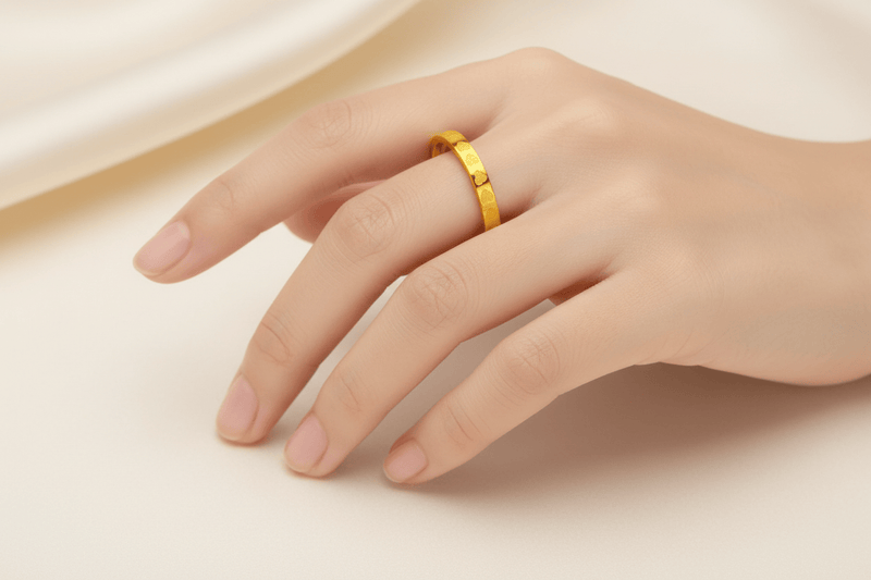 Aganya kreation Rings Kryio Ring 18k Gold Plated Stainless Steel Tarnish Free Waterproof Female Jewellery