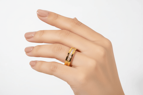 Aganya kreation Rings Maria Ring Stainless Steel Anti Tarnish Waterproof Female Jewellery