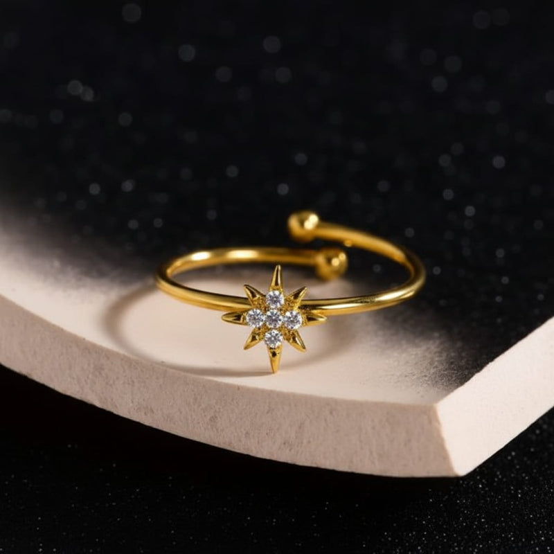 Aganya kreation Rings R-122 – 18k Gold Plated Stainless Steel Tarnish Free Waterproof Female Jewellery