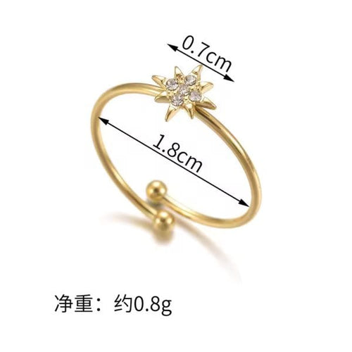 Aganya kreation Rings R-122 – 18k Gold Plated Stainless Steel Tarnish Free Waterproof Female Jewellery