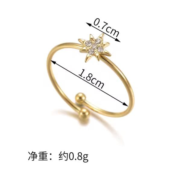 Aganya kreation Rings R-122 – 18k Gold Plated Stainless Steel Tarnish Free Waterproof Female Jewellery
