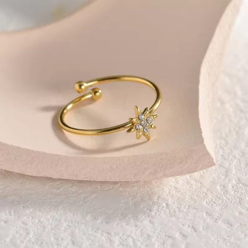 Aganya kreation Rings R-122 – 18k Gold Plated Stainless Steel Tarnish Free Waterproof Female Jewellery