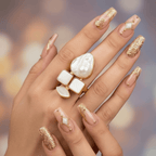 Aganya kreation Rings Real Pearl Nova Ring - Elegant Ethnic & Western Design