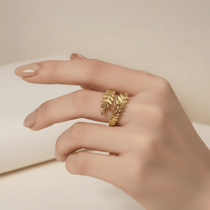 Aganya kreation Rings Rehana Ring 18k Gold Plated Stainless Steel Tarnish Free Waterproof Female Jewellery