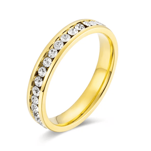 Riveria Ring 18k Gold Plated Stainless Steel Tarnish Free Waterproof Female Jewellery