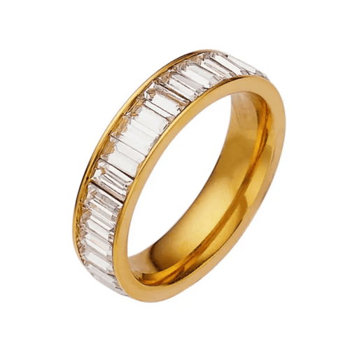 Aganya kreation Rings Seniea Ring 18k Gold Plated Stainless Steel Tarnish Free Waterproof Female Jewellery