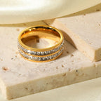 Sollica Ring Stainless Steel Anti Tarnish Waterproof Female Jewellery