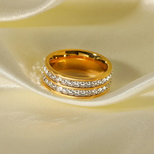 Sollica Ring Stainless Steel Anti Tarnish Waterproof Female Jewellery