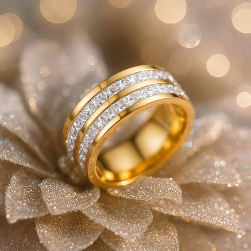 Sollica Ring Stainless Steel Anti Tarnish Waterproof Female Jewellery