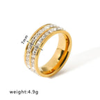 Sollica Ring Stainless Steel Anti Tarnish Waterproof Female Jewellery