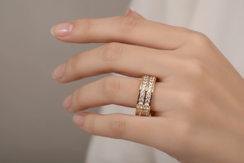 Aganya kreation Rings Sollica Ring Stainless Steel Anti Tarnish Waterproof Female Jewellery