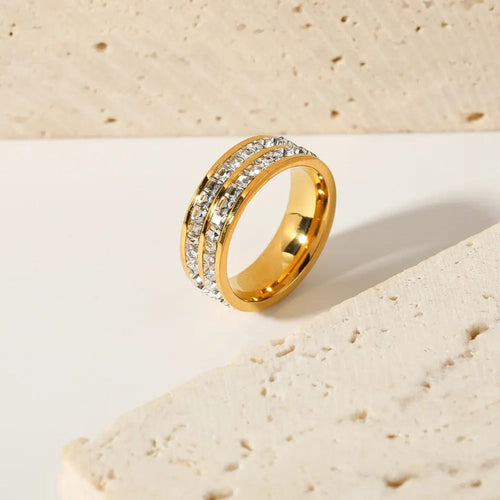 Sollica Ring Stainless Steel Anti Tarnish Waterproof Female Jewellery