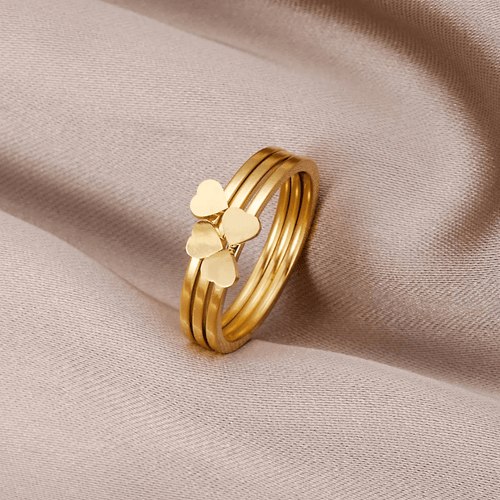 Aganya kreation Rings Veloura 18k Gold Plated stainless steel anti tarnish ring