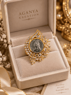 Aganya kreation Rings Vintage Ginni Diamond Ring — AAA+ CZ, Dual-Tone Gold & Silver, Repolishable Brass