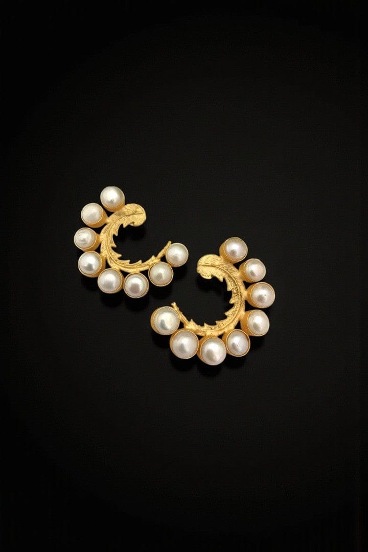 Aganya kreation Soha Real Pearl Earrings - Elegant & Handcrafted Jewelry