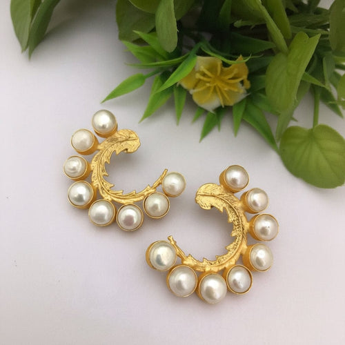 Aganya kreation Soha Real Pearl Earrings - Elegant & Handcrafted Jewelry