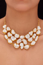 Aganya kreation Sundari Real Pearl Set - Elegant Handcrafted Jewelry