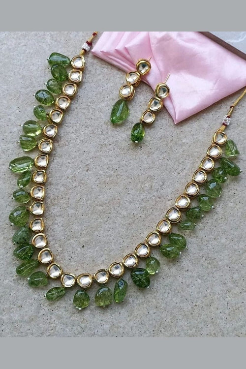 Aganya kreation Tani Set - Handmade Ethnic & Western Jewelry Blue Green