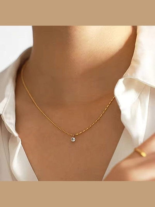 Aganya kreation Traya chain – 18k Gold Plated Stainless Steel Tarnish Free Waterproof Female Jewellery