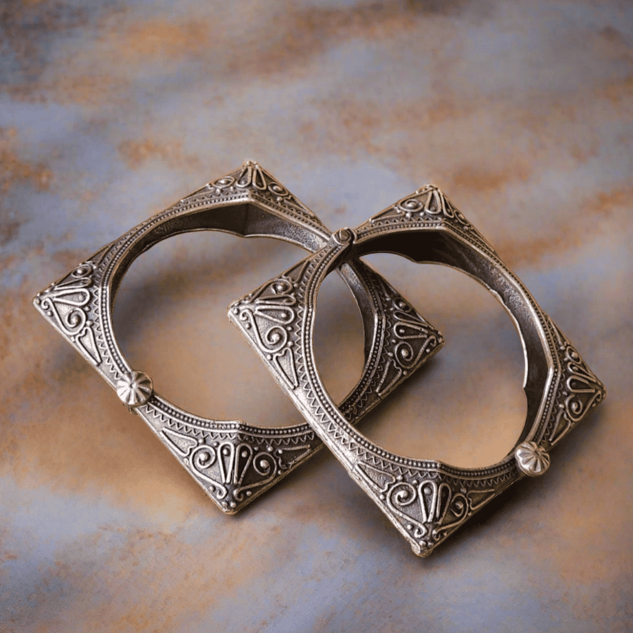 Nisha Silver Bangles