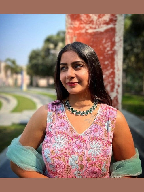 Sonica Diamond Look Set - Elegant Silver Plated Jewelry Emerlad green