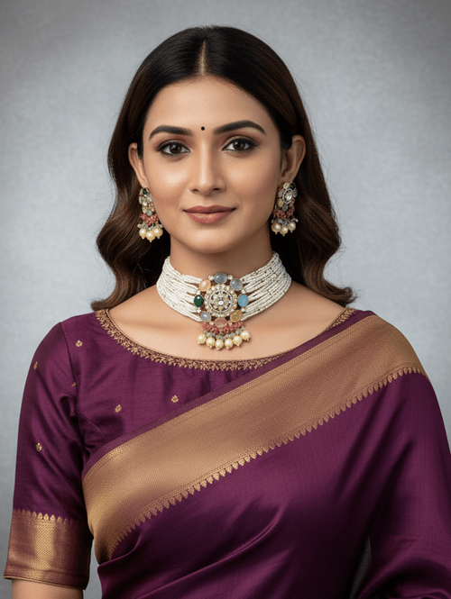 Swasti polki kundan set