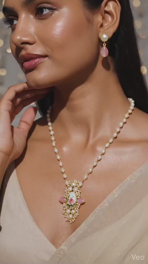 Drishyani Real Pearl Set - Handmade Jewelry for Every Occasion