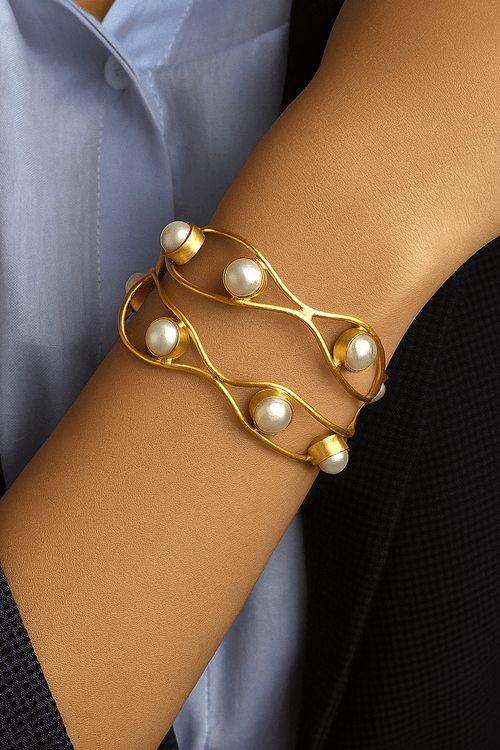 Narayani real pearl bangles