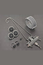German silver Ganesha & bird combo set