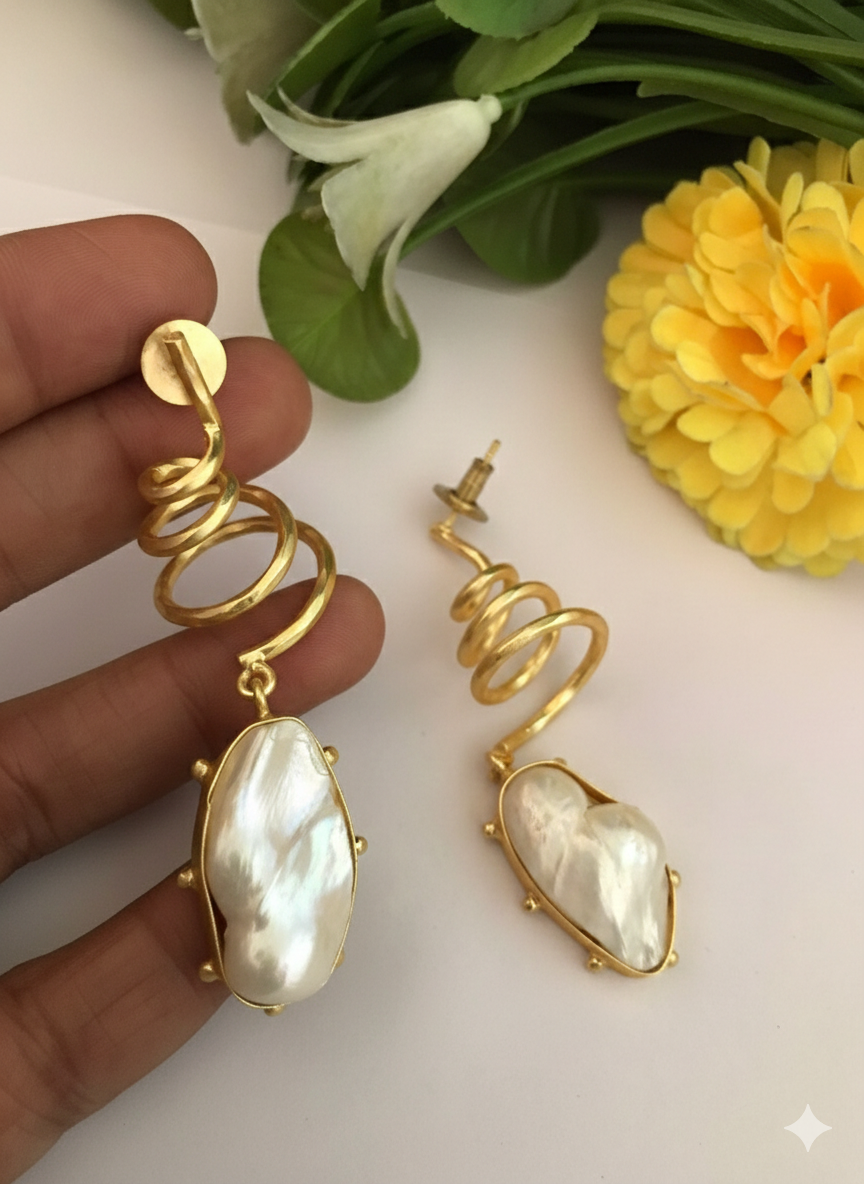 Laksha real pearl earrings