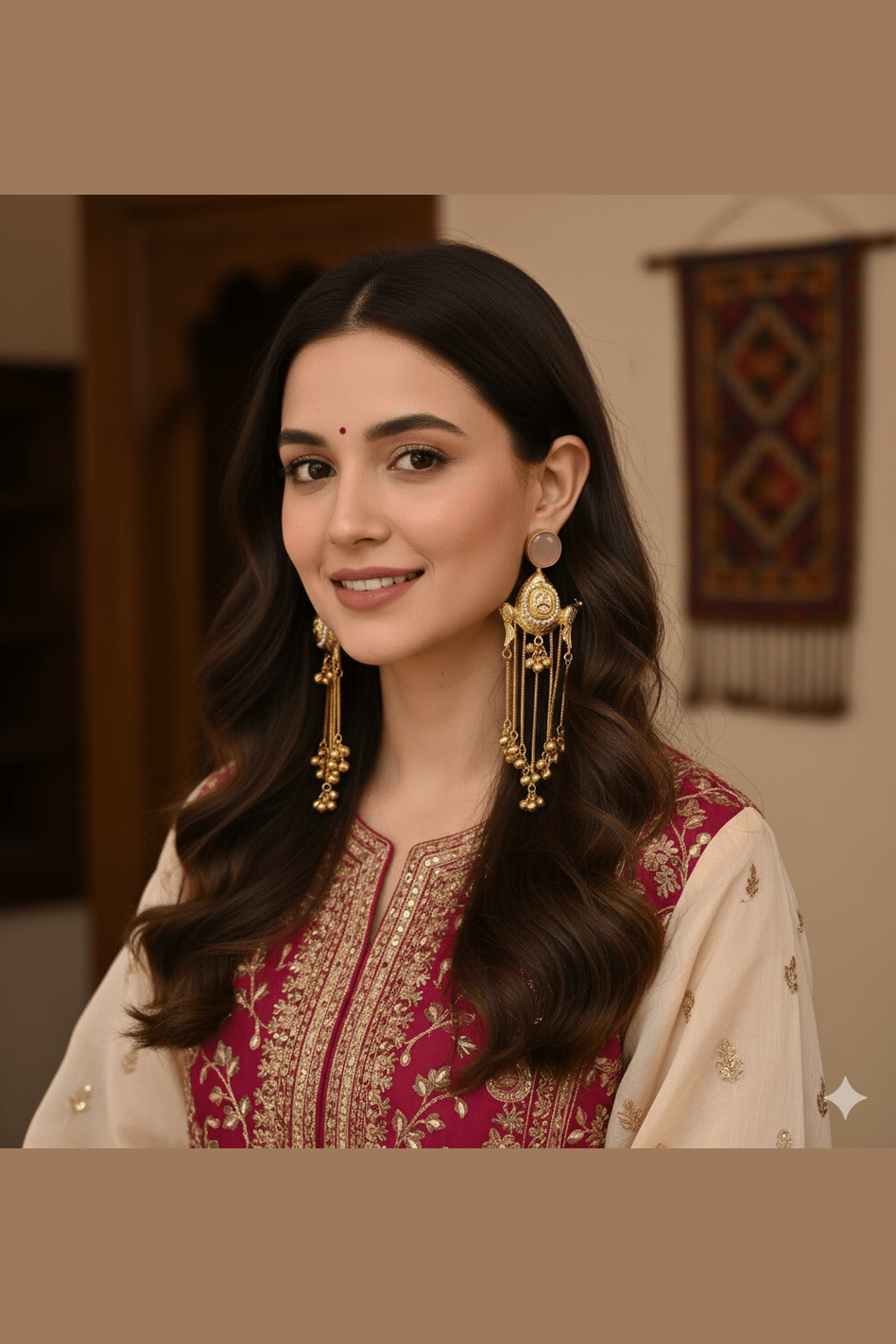 Advaitha Kashmir Kundan earrings