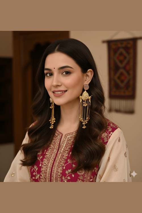 Advaitha Kashmir Kundan earrings