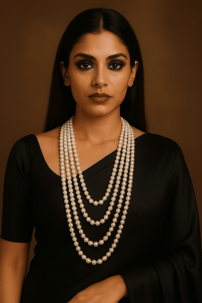 5 layer fresh water pearl mala