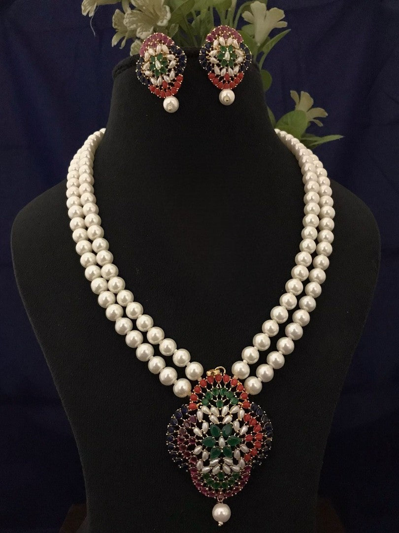 Charu real pearl set
