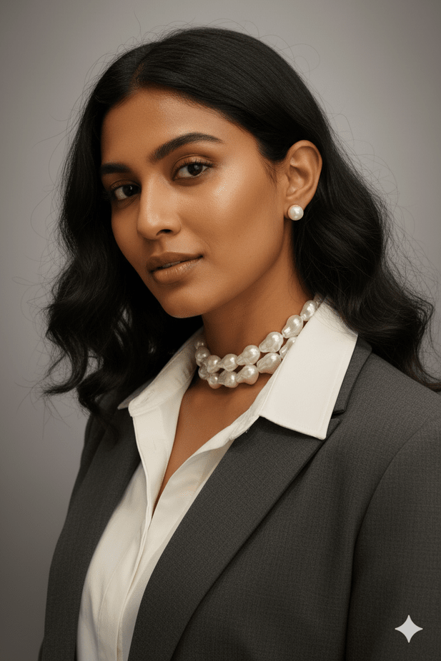 Naomi real pearl set