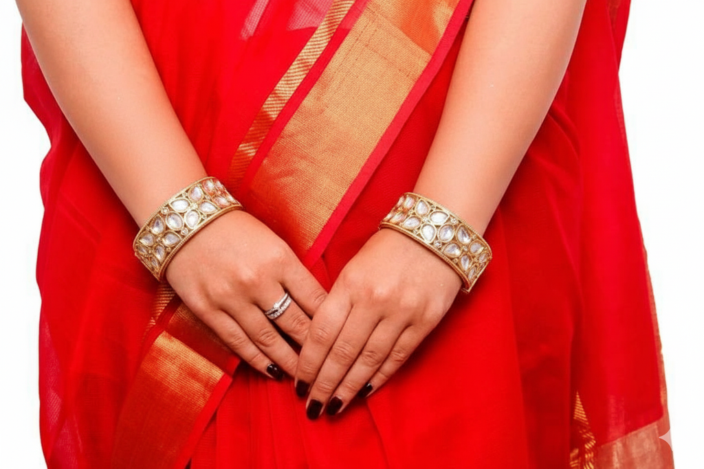 Asthika polki kundan bangles