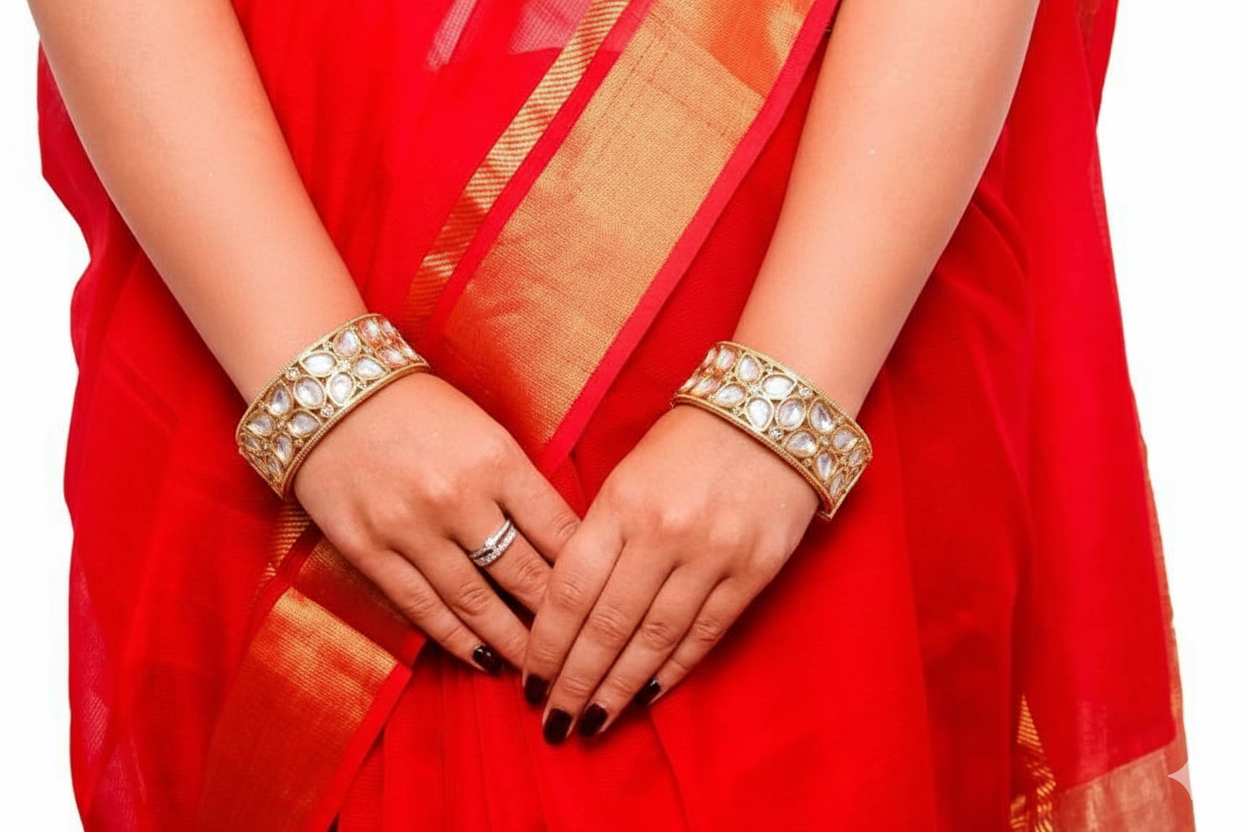 Asthika polki kundan bangles